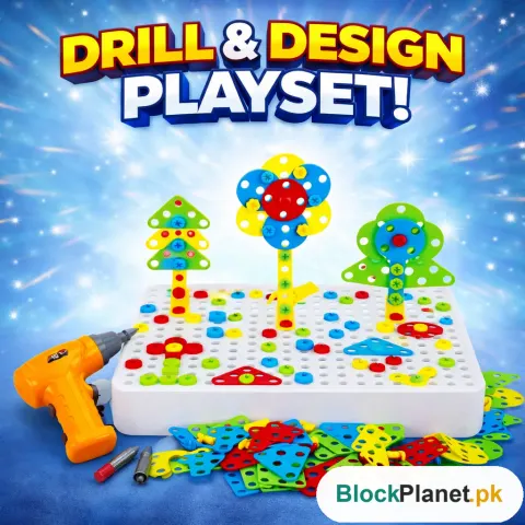 Creative Drilling Set With Screwdriver Tool Playset (144 pcs)
