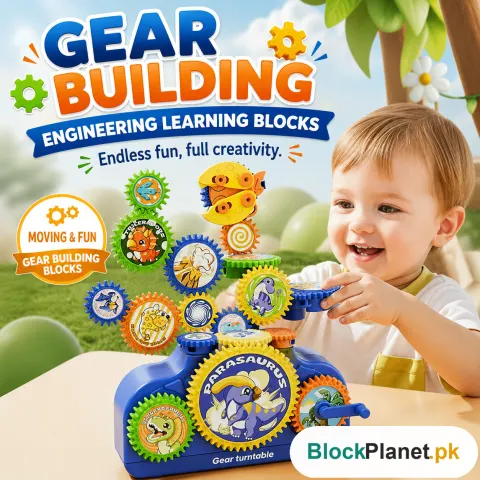 Gear Building Electric & Manual Engineering Learning Blocks for Kids (217)