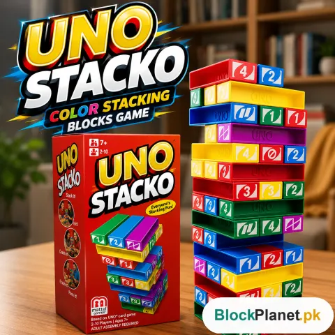 UNO Stacko Color Stacking Blocks Game For Kids