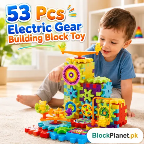 53 Pcs Electric Gear Building Block Set for Kids (2808)