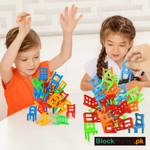 Stacking Chairs Balance Puzzle Battle Building Blocks Game