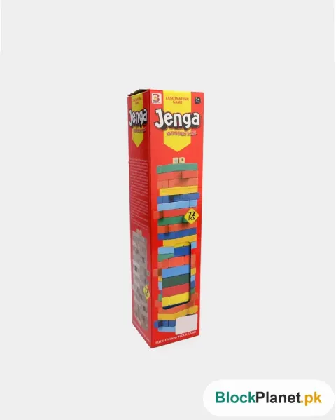 Jenga Game Wooden Blocks, Stacking Tower Game 72 PCS