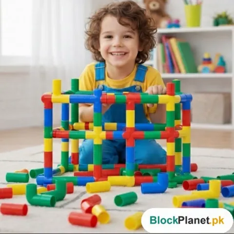 Colorful Creative Pipe Puzzle Building Blocks for Kids (5115AB)