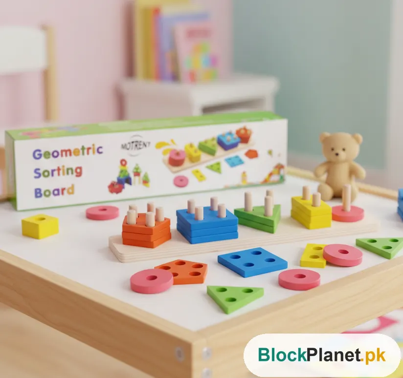 Wooden Geometric Shape Blocks For Kids - 5 Shapes | 2025-11