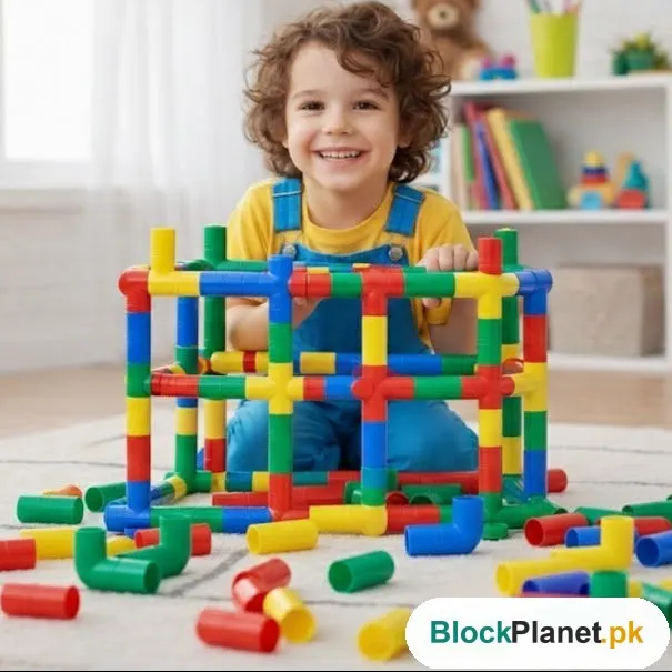 Colorful Creative Pipe Puzzle Building Blocks for Kids (5115AB)